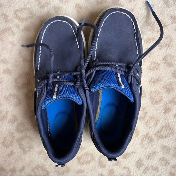 Kids Sperry navy blue boat shoes (size 14.5) - Picture 1 of 9